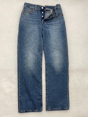 Levi's Premium 501 90s Straight Big E Blue Jeans Women's 26 Fits 27x30